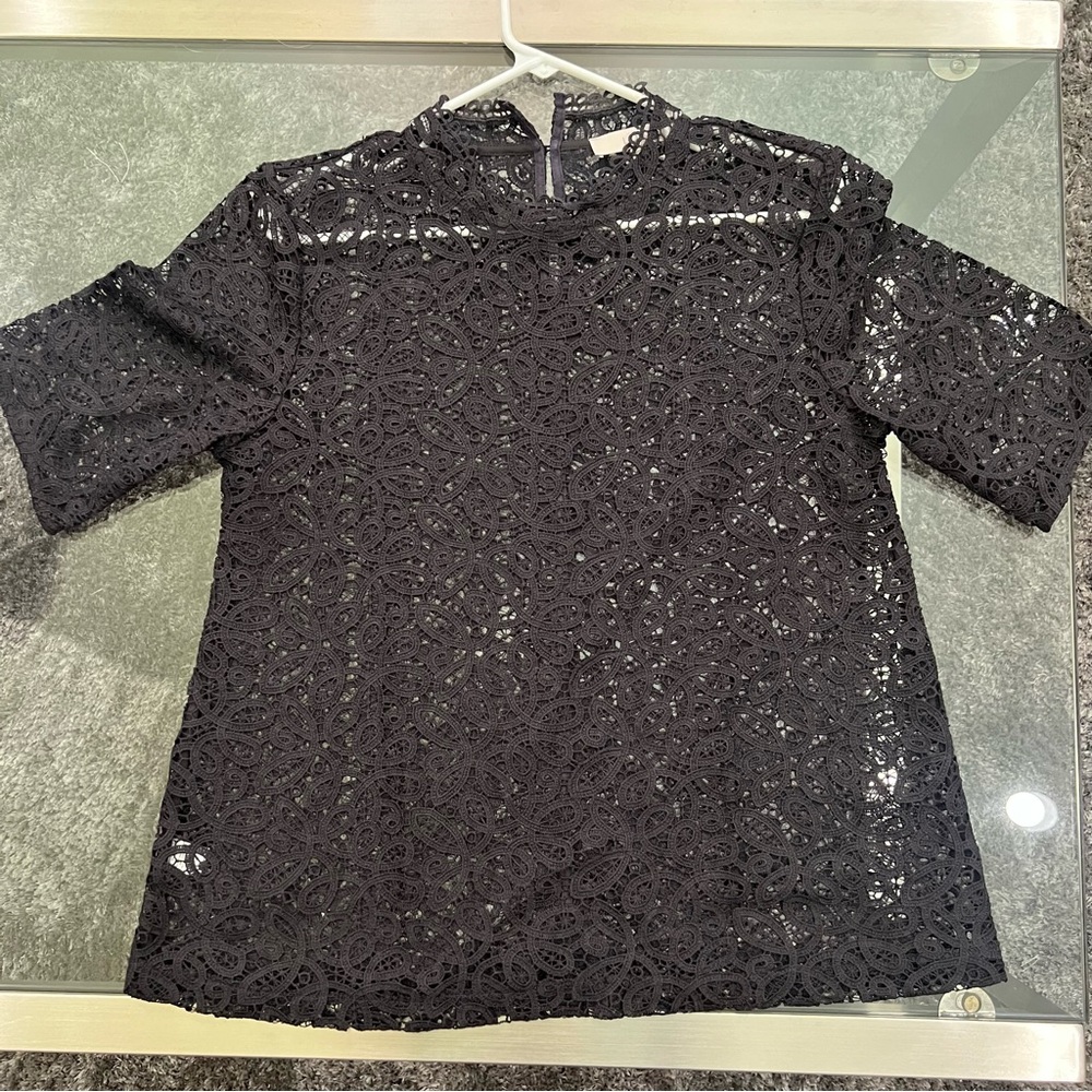 EUC Dark gray lace top